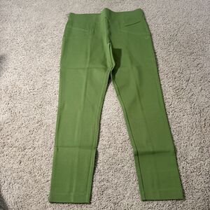 Betabrand Journey Yoga Dress Pants Green Stretch Pockets Career Pull On MP